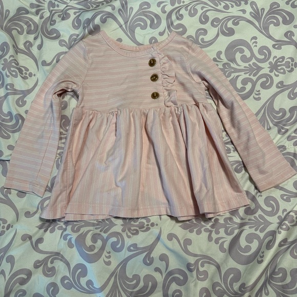 Kids Headquarters Pink Striped Long Sleeve Top - Picture 1 of 3